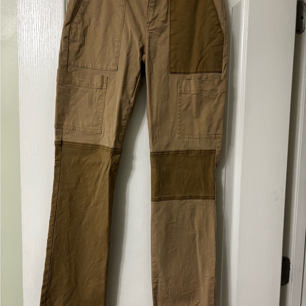 CAbi Captain patchwork pants size 2. Inseam 31, waist 30.  Style 4510 fall23.